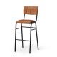 Bourbon Vintage Style Faux Suede Bar Stool